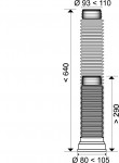 Труба гофрированная армированная L290-640 мм. Артикул 70984965.