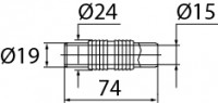 Штуцер для соединения сливных шлангов (19 x 19 мм). Артикул 70980443.