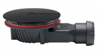 Сифон для поддона SLIM+ чёрный с мембраной SMART. Артикул 30724080.