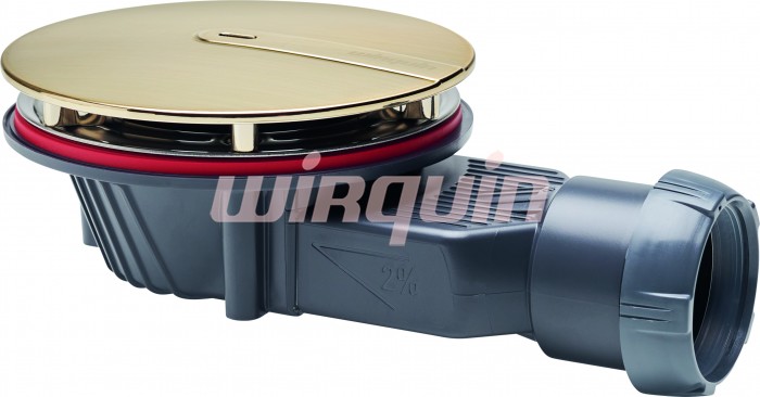 Сифон нового поколения SLIM+ золотой с мембраной SMART. Артикул 30987212.