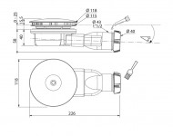 Сифон нового поколения SLIM+ золотой с мембраной SMART. Артикул 30987212.