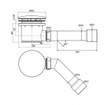 Сифон TOURBILLON (Турбийон) D50 мм с трубой 45 градусов. Артикул 30987196.