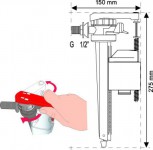 Заливной клапан JOLLYFILL FL150L1,  винт ½. Артикул 10718758.